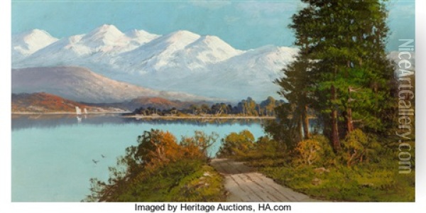 On Donner Lake Oil Painting - John Englehart