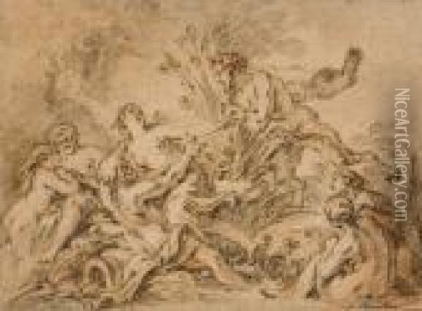 Pan Et Syrinx Oil Painting - Francois Boucher