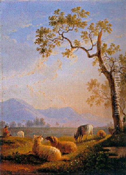 Pacolo Nella Campagna Romana Oil Painting - Martin Verstappen
