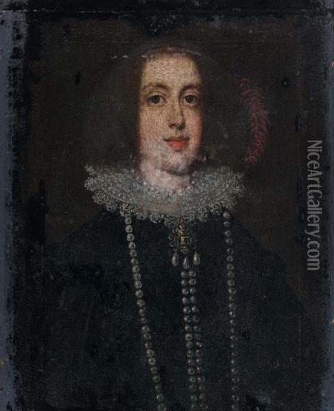 Portrait De Vittoria Della Rovere Oil Painting - Justus Sustermans