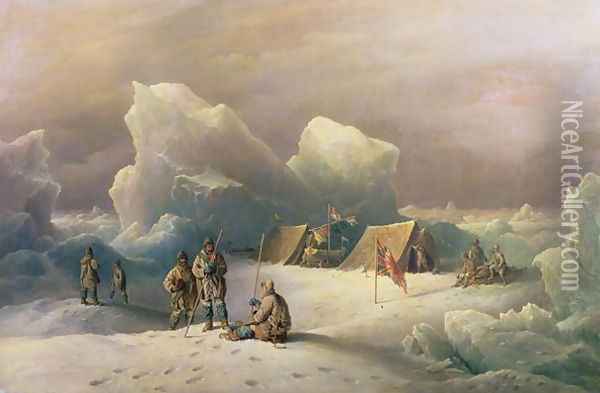 Arctic Expedition- the Most Northern Encampment of H.M.S. Alert, 1877 Oil Painting - Richard Bridges Beechey