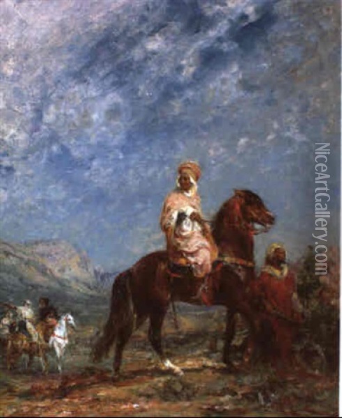 Jeune Caid Et Ses Cavaliers Oil Painting - Henri Emilien Rousseau