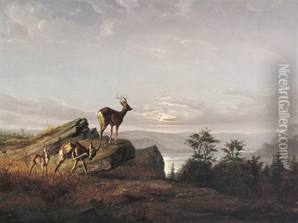 Abendfriede Oil Painting - Johann Friedrich Wilhelm Wegener