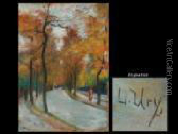 Herbst Im Tiergarten Oil Painting - Lesser Ury