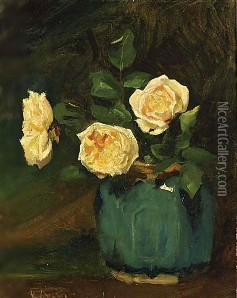 A Still Life With Roses Oil Painting - Floris Arntzenius