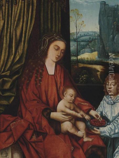 The Virgin And Child Oil Painting - The Master Of Frankfurt