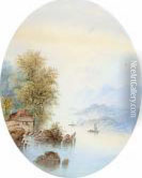 Lake Views Oil Painting - Edwin Earp