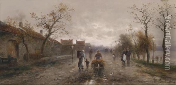 On The Country Road Oil Painting - Emil Barbarini