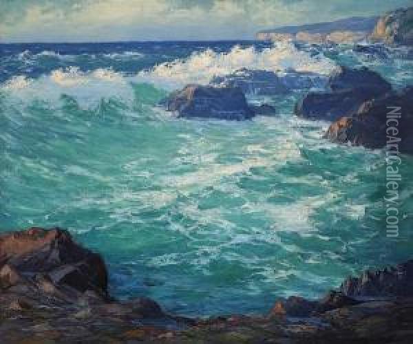 Restless Sea Oil Painting - William Henry Price
