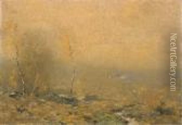 Golden Weather Oil Painting - Bruce Crane