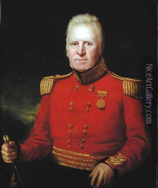 Portrait of Sir David Baird (1757-1829) Wearing the Honorable East India Company Gold Medal from the Egyptian Campaign of 1801 Oil Painting - Sir John Watson-Gordon