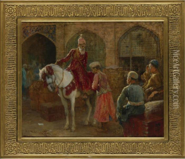 The Grand Vizier Oil Painting - Edwin Lord Weeks