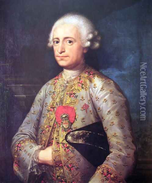 Jose Maria Joaquin de Silva y Sarmiento, IX Marquis of Santa Cruz Oil Painting - Anton Raphael Mengs