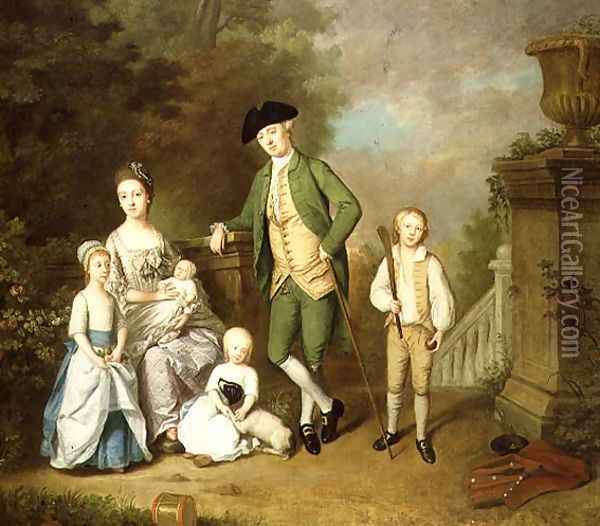 Portrait of the Wallace Family Oil Painting - John Thomas Seton