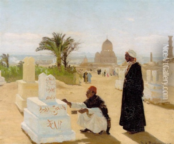 Apostlen Jacobs Og Profeten Zacharias' Grave Oil Painting - Hans Andersen Brendekilde