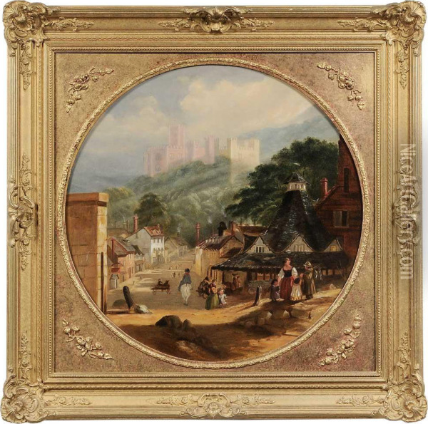 Town View Oil Painting - John Henry Henshall