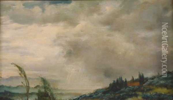 Gewitterregen Oil Painting - Friedrich August Weinzheimer