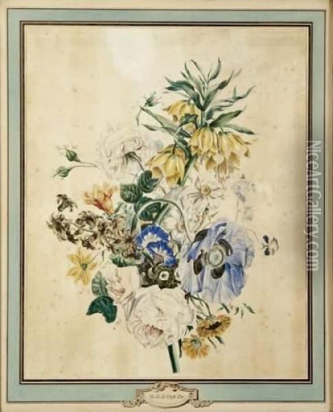 Bouquet De Fleurs Oil Painting - Georgius Jacobus J. Van Os