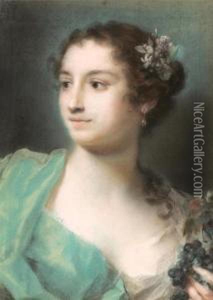 Allegory Of Autumn. Oil Painting - Rosalba Carriera