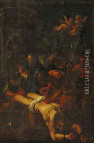 The martyrdom of Saint Erasmus 2 Oil Painting - Nicolas Poussin