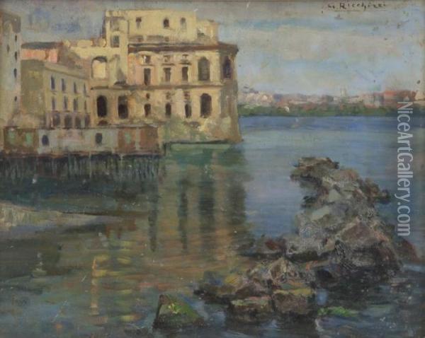 Palazzo Donn'anna Oil Painting - Gaetano Ricchizzi
