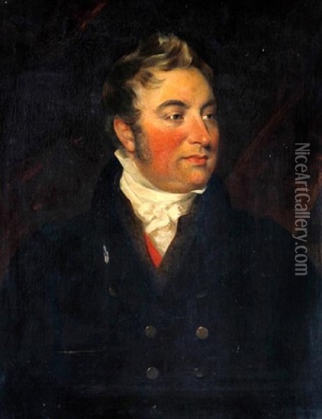 Portrait Of James Gay, Of Thurning Hall, Norfolk, And London Lode House, Upwell, Isle Of Ely (+ 2 Others; 3 Works) Oil Painting - Joseph Clover