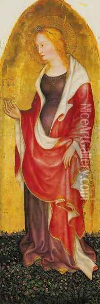 Val Romita Polyptych Mary Magdalene (Polittico di Valleromita Maddalena) Oil Painting - Gentile Da Fabriano