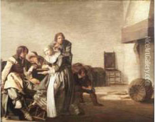  L'as De Carreau  Oil Painting - Pieter Codde