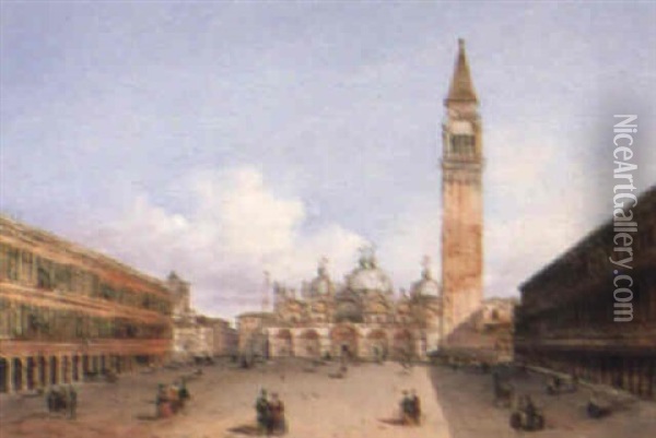A View Of The Rialto Oil Painting - Carlo Grubacs