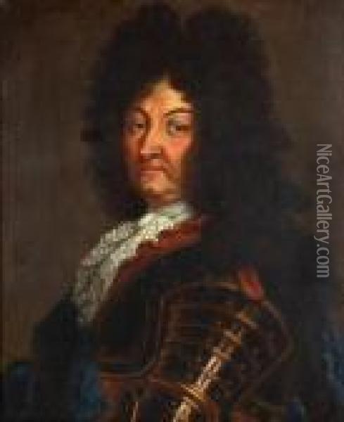Louis Xiv, Roi De France Oil Painting - Hyacinthe Rigaud