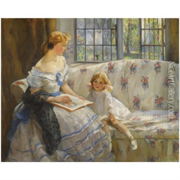 Once Upon A Time Oil Painting - Mary Ethel Young Hunter