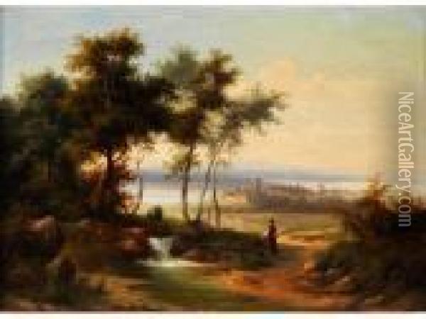 Sudliche Landschaft Oil Painting - Johann Christian Klengel