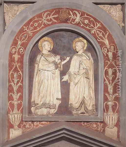St Cosmas and St Damian Oil Painting - Donatello (Donato di Niccolo)