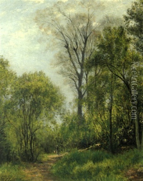 Chemin Boise Oil Painting - Stanislas Lepine