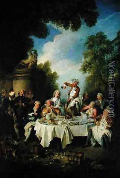The Ham Lunch 3 Oil Painting - Nicolas Lancret