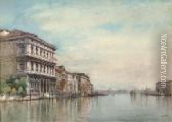 The Grand Canal, Venice Oil Painting - Emanuele Brugnoli