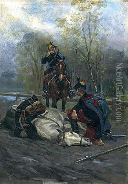 Ulani Austriaccy 1885 Oil Painting - Wojciech Von Kossak