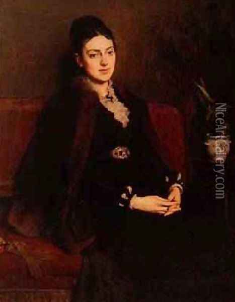 Portrait of Lady Orchardson 1854-1917 1875 Oil Painting - Sir William Quiller-Orchardson