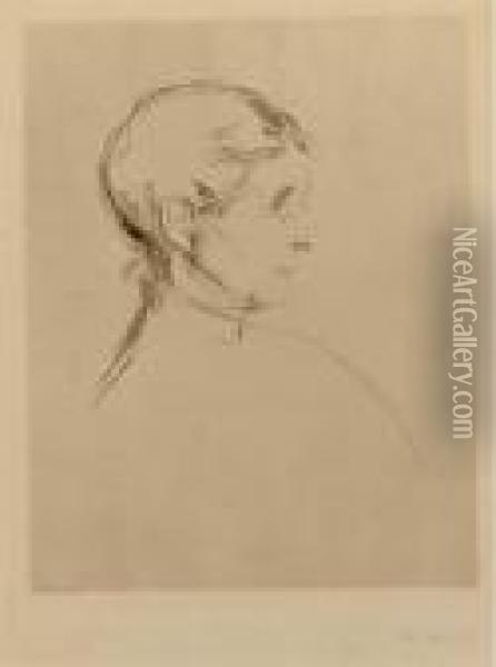 Portrait Einer Dame Oil Painting - Edvard Munch