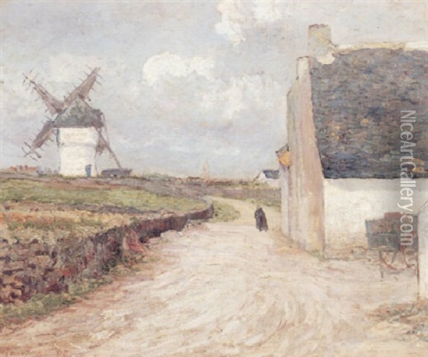 Environs De Moulin Oil Painting - Maxime Maufra