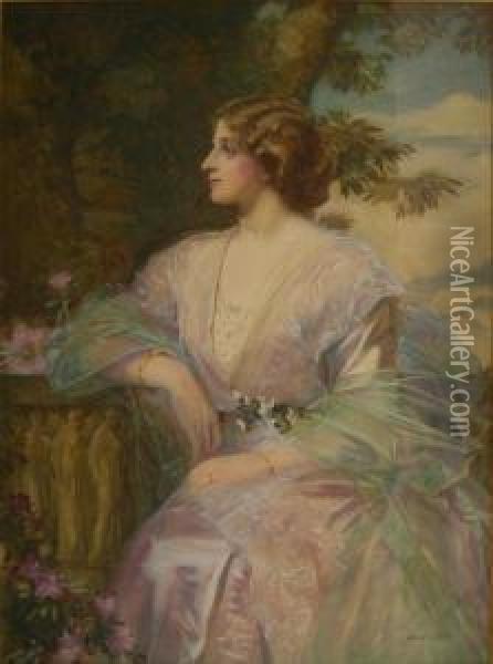 Portrait Of A Lady Oil Painting - George Murray