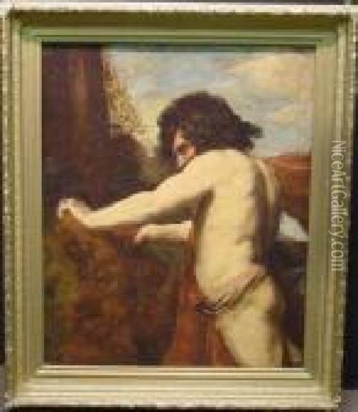Samson Rending The Lion Oil Painting - Guercino