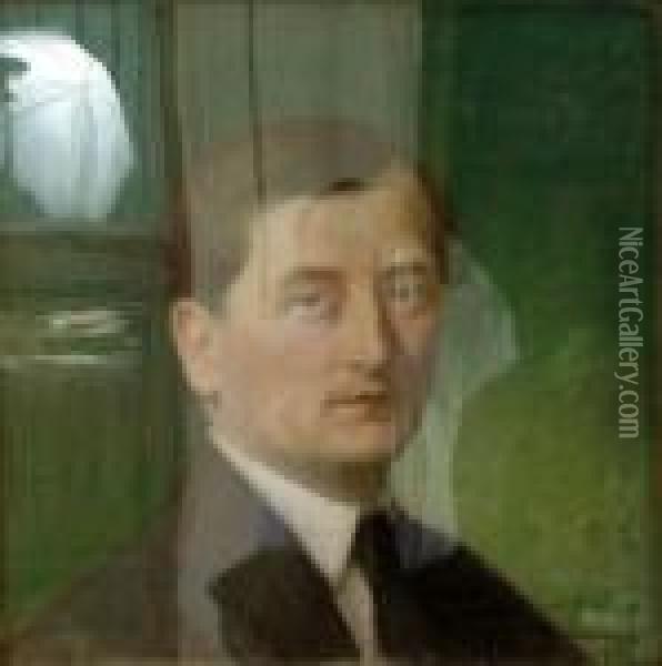 Portrait D'homme Oil Painting - Achille Lauge