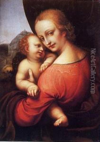 Madonna With Child. Oil Painting - Giampietrino