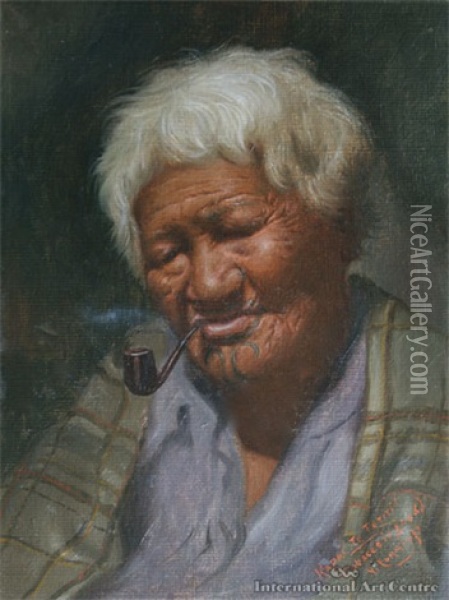 Kapai Te Toriri (tobacco Is Good!) Oil Painting - Vera Cummings