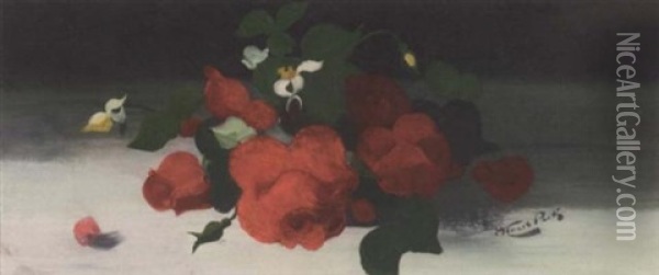 Red Roses Oil Painting - Stuart James Park