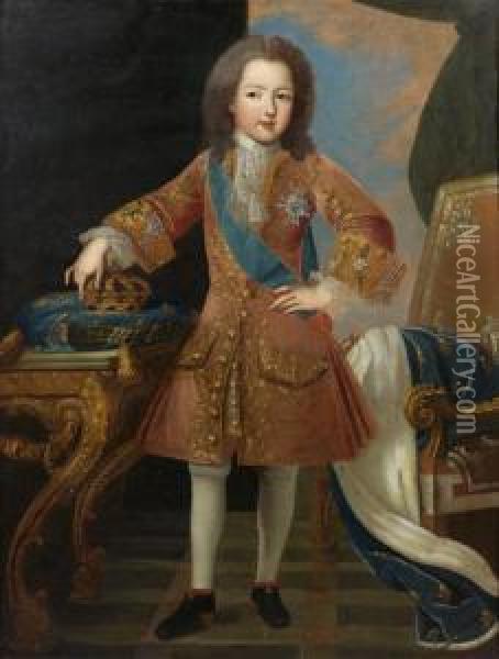 Portrait Du Roi Louis Xv Enfant Oil Painting - Pierre Gobert