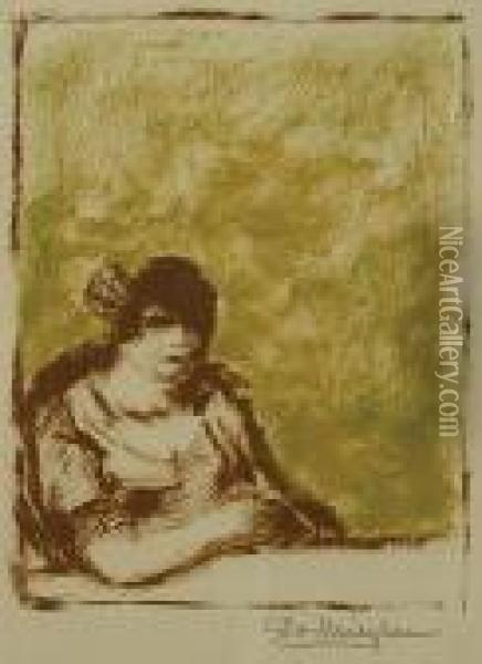 Vrouw Oil Painting - Eugeen Van Mieghem