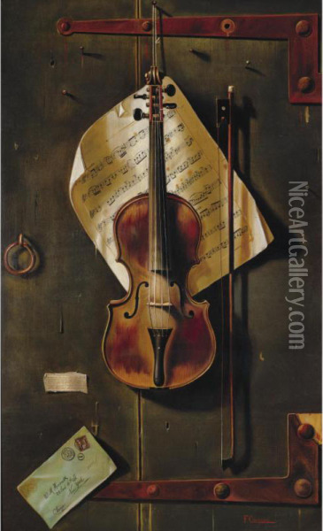 His Master's Aim Oil Painting - Frank Califano