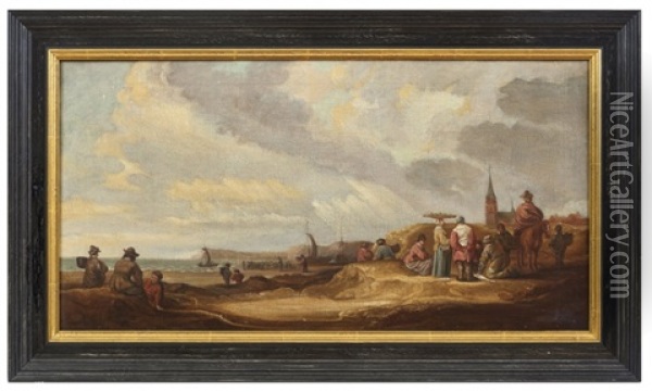 Blick Auf Scheveningen Oil Painting - Willem Gillisz Kool